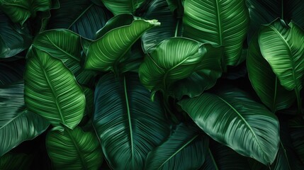 A close up of a bunch of green leaves, suitable for nature concepts