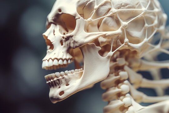 Detailed model of human skeleton, ideal for medical education