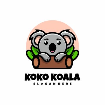 Free Vector Koko Koala Mascot Logo Design