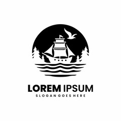 Lorem Ipsum Illustration Silhouette Logo