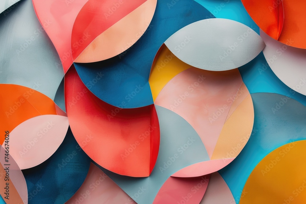 Poster A close up of a bunch of paper circles. Can be used for various design projects