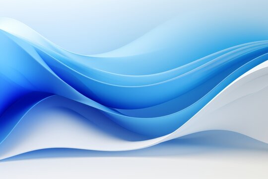 Abstract blue and white waves background design with beautiful flowing lines and patterns