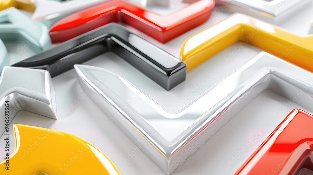 Aufkleber vibrant multicolored letters on a clean white background. suitable for educational and creative proj