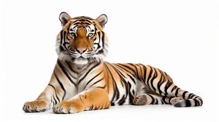 Obraz premium Beautiful tiger - isolated on white background