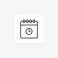 Planning icon, plan, organize, strategy, preparation line icon, editable vector icon, pixel perfect, illustrator ai file