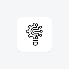 Innovation icon, innovative, creativity, inventive, originality line icon, editable vector icon, pixel perfect, illustrator ai file