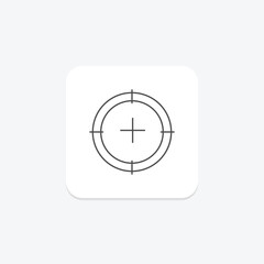Target icon, targets, goal, goals, objective thinline icon, editable vector icon, pixel perfect, illustrator ai file