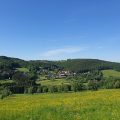 Fototapeta na wymiar Rural Austrian village Wienerwald