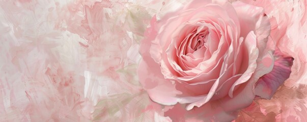 Elegant Pink Rose with Abstract Background