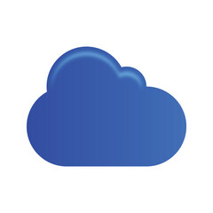 Vector 3d cloud icon