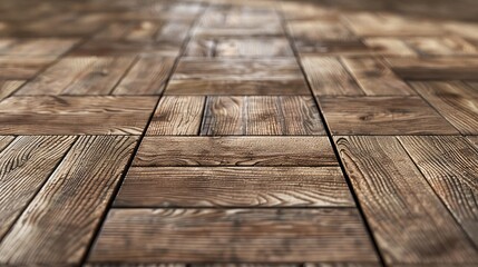 Detailed Close-up of Wooden Floor