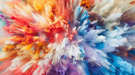Explosive Abstract Color Burst in Artistic Background