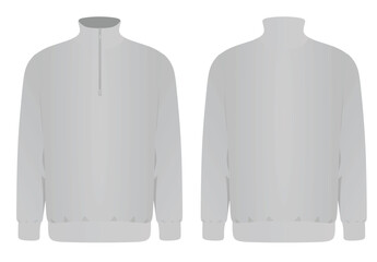 Grey man zip top t shirt. vector illustration © marijaobradovic