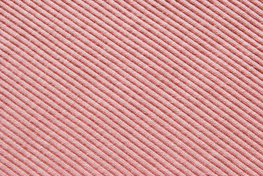Soft pink color ribbed jersey fabric pattern close up as background