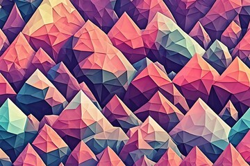Lowpoly Background Abstract pink geometric pattern