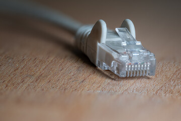 LAN plastic connector in detail.