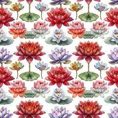 Foto op Plexiglas Seamless floral pattern with on a white background © aviavlad