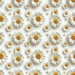 Fototapeta premium Seamless floral pattern with on a white background
