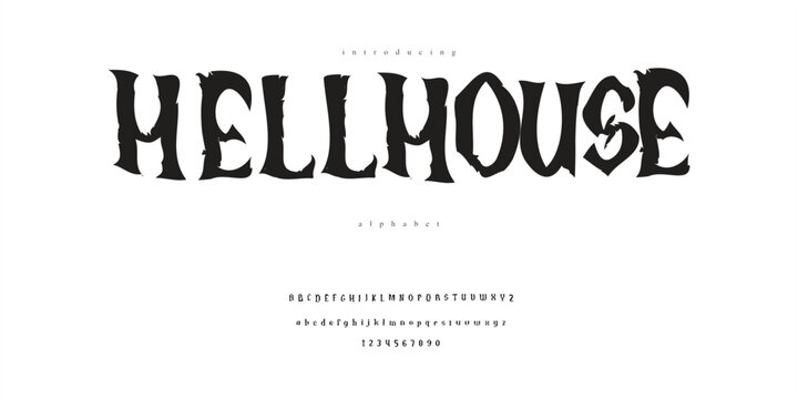 Underground Metal Horror Film Music Font Alphabet
