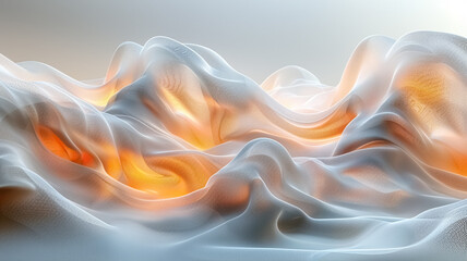 Color lines on a white background, smoke, 3d volumetric texture background, wavy embossed texture, abstract image