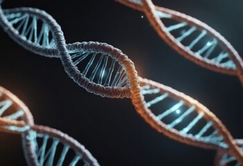 DNA molecules on the beautiful backdrop