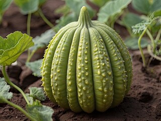 Bitter Melon (Momordica charantia) in the garden