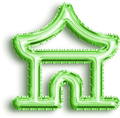 Pavilion Green Foil Balloon Icon