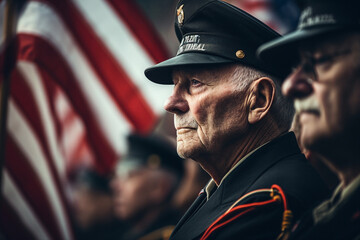 Obraz premium Generative AI colorful memorial independence day american flag day holiday stock image illustration wallpaper