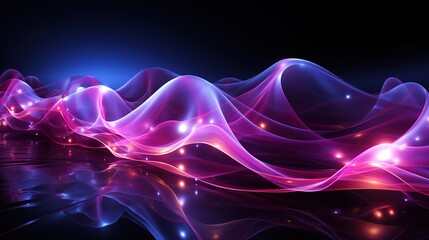 air wave with purple and blue colors with snow white in the background, in the style of dark matter art, light magenta and dark black, smokey background, infinity nets, abstraction, light purple and p - obrazy, fototapety, plakaty