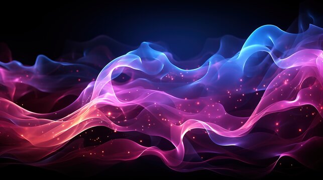 air wave with purple and blue colors with snow white in the background, in the style of dark matter art, light magenta and dark black, smokey background, infinity nets, abstraction, light purple and p