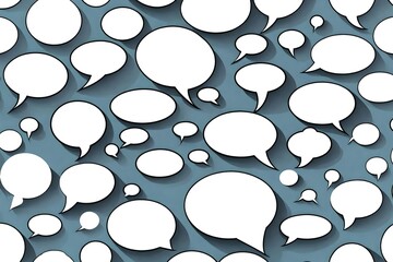 Blank empty white speech bubbles Set of speech bubbles. Speak bubble text, cartoon chatting box, message box. Blank empty white speech bubbles.