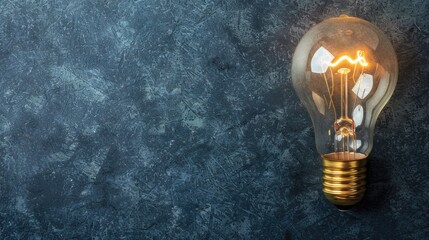 Business concepts of creativity and inspiration with a light bulb, symbolizing innovation and motivation for success.