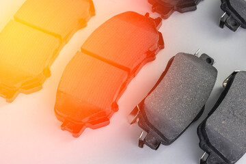 Brake pads for passenger car disc brakes, New brake pads for passenger car disc brakes. New spare...