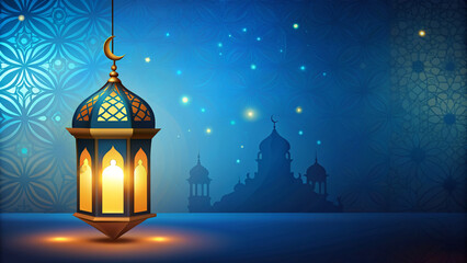 Fototapeta na wymiar Arabic Muslim lamp Ramadan Kareem beautiful background illustration file