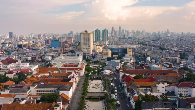 Cityscape of Jakarta. Aerial view