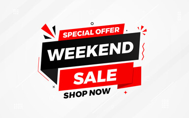 Weekend sale special offer sale banner template. discount offer background. weekly sale banner template design for web or social media, Sale special offer. abstract vector design.