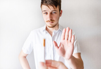 Man refuse a Cigarette - 746695874