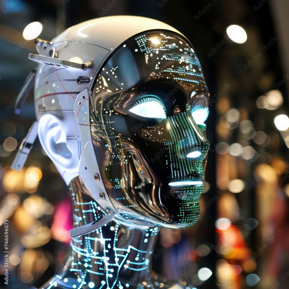 Poster artificial intelligence and network concept