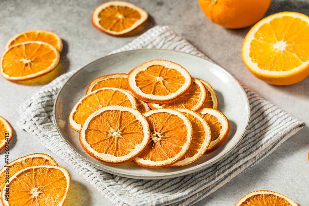 Sticker Healthy Organic Dried Dehydrated Orange Slices