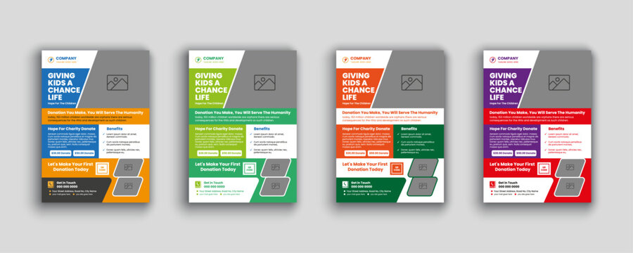 Charity organisation, nonprofit, ngo, donation, fundraising, commonality, flyer design and social banner Poster template