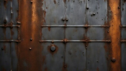 old wooden door A grunge metal texture that looks realistic and detailed, the metal has a dark gray color  