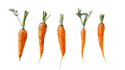 carrots isolated on white - obrazy, fototapety, plakaty