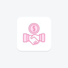 Influencer Collaboration icon, influencerpartnerships, brandcollaborations, engagement, influencer duotone line icon, editable vector icon, pixel perfect, illustrator ai file