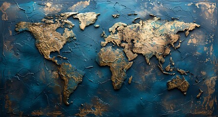 Fototapeta premium 3D world map illustration 