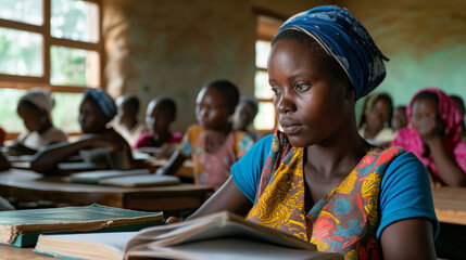 Empowering Tomorrow: A Visual Ode to Education's Impact - obrazy, fototapety, plakaty
