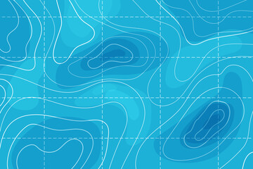 Topographic map with contour line grid water ocean, sea relief, depth. Nautical, cartography abstract area © Alyona