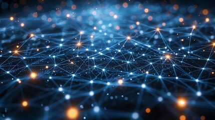 cyber network connection. digital technology, Network connection structure, Big data visualization, and digital technology background.