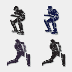Vector concept of Batsman playing cricket championship design