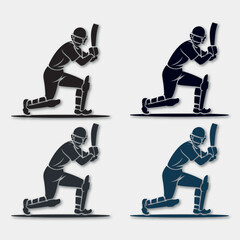 Vector concept of Batsman playing cricket championship design
