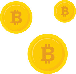 vector illustration of bitcoin coin